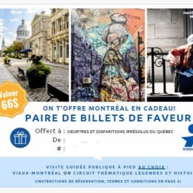 Paire de billets pour visite guidée du Vieux-Montréal item