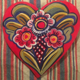 Feb 1: Kurbits-Painted Hearts item