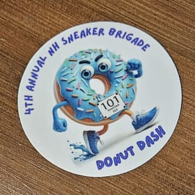 3" round sticker item