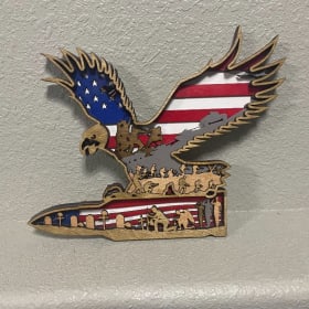 Photo of Handcrafted Wood Eagle