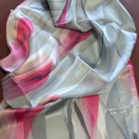 La Soierie Lyonnaise Hand-Painted Scarf item