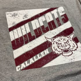 Adult 2XL Cotton "Wildcats" maroon grey and white item