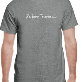 Be Kind to Animals t-shirt - Graphite Heather - Large item
