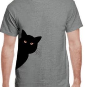 Peek-a-Boo Cat t-shirt - Graphite Heather - XL item