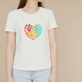 Paw Heart t-shirt - White - Large item
