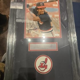 #42- Signed, Matted Julio Franco Photo item