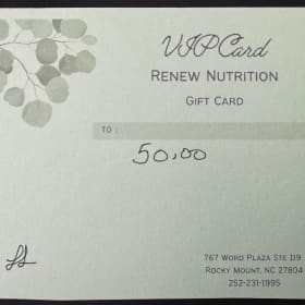 $50 Gift Card to Renew Nutrition Smoothie and Juice Bar item