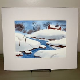 Winter Stream Painting item