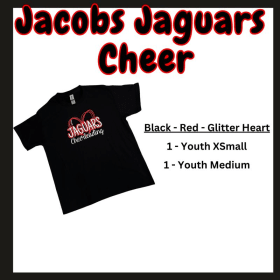 Black - Red _ Glitter Heart Size Youth XSmall item
