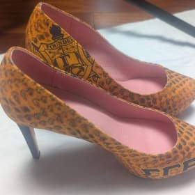 Custom Sigma Gamma Rho High Heels – Size 8 – Leopard Print G item