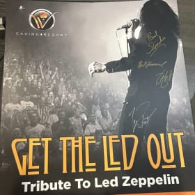 Signed Led Zeppelin Tribute Band Poster item