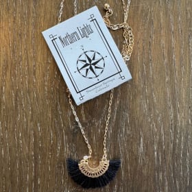 rose gold fan necklace item