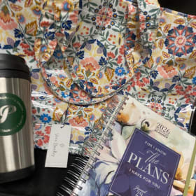 Essentials Basket - Coffee Cup, Tote, and Planner item