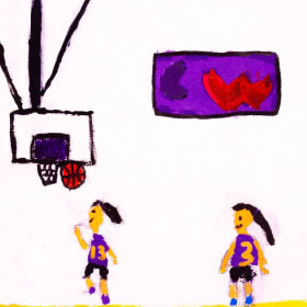 Me playing basketball at the high school item