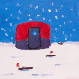 Ice fishing and football on Mud item