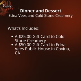 Dinner and Dessert item