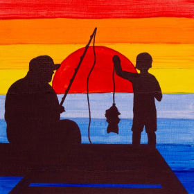 And all Papa's kid said, "I can't believe I caught a fish" item