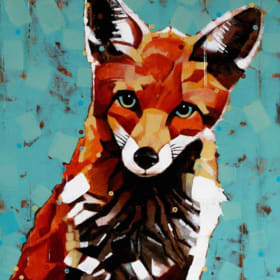 Ole Blue Eyes Matted Print by Ric Fedyna item