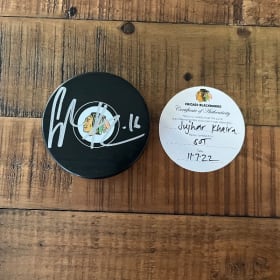 Jujhar Khaira Signed Puck item