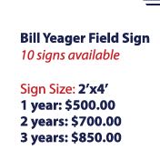 Bill Yeager Field Sign item