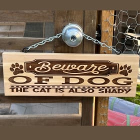 16" x 5" Engraved Sign from Laser Shark Wood Craft item