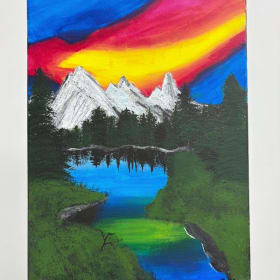 🎨 Coups de pinceau à la Bob Ross – Œuvres d’élèves item