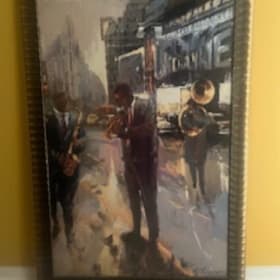 Framed Jazz Street Scene item
