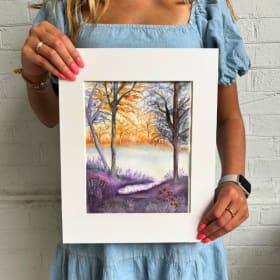 Original Watercolor-Foggy Afternoon ($250 VALUE) item