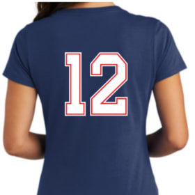 V-Neck Tee (WOMENS 3XL-4XL) FRONT & BACK item