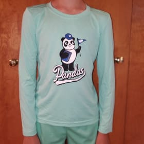 Seafoam Green Long Sleeve w/Panda holding flag item