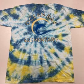Tie Dye Ocean Bay Elementary with Pocket Logo - Youth Medium item
