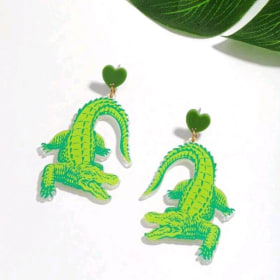 Green Gator Earrings item