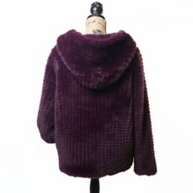 Luxurious  Purple Faux Fur Hoodie item