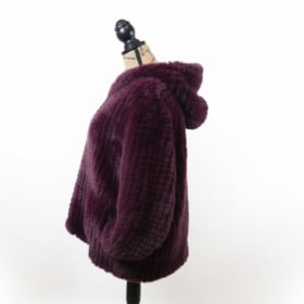 Luxurious  Purple Faux Fur Hoodie item