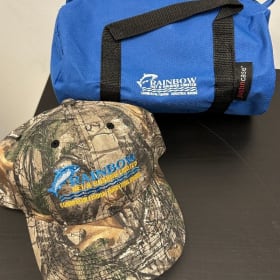 Mini tire pump & camo ballcap item