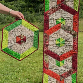 Set of 2: "Christmas Ivy" Table Runner and Table Topper item