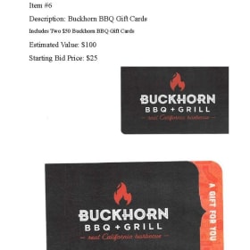 Buckhorn Gift Cards item