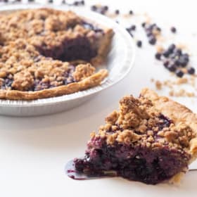 Blueberry crumble pie item