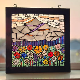 Beautifully Hand-Crafted Mosaic Glass Window item