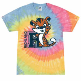 Tiger T-Shirt (Rainbow Tie-Dye) - Youth item