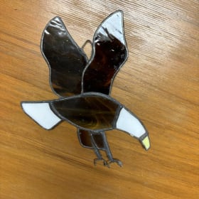 Handmade Stained Glass Eagle item