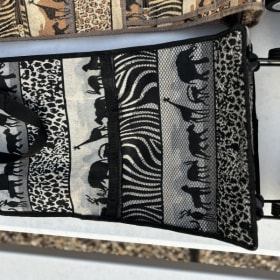 Zebra/Safari Bag with Wheels (Not New Item) item