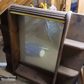 Antique Dresser with Mirror and Shelves item