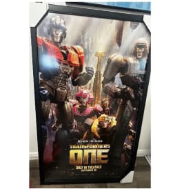 Signed Transformers One Framed Movie Poster item