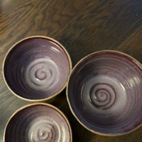 Mystic Open Studios Pottery-Set of 3 Nested Bowls item
