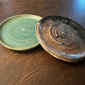 Mystic Open Studios Pottery-Large Plate and 2 Small Plates item