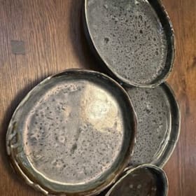 Mystic Open Studios Pottery-Set of 3 Mugs & 4 Small Plates item