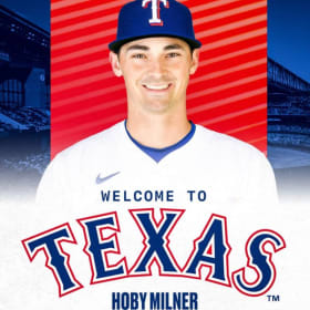 Texas Rangers Hat signed by Hoby Milner item