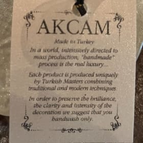 Akcam Turkish Glass Maple Leaf Serving Plates-Value $38 item