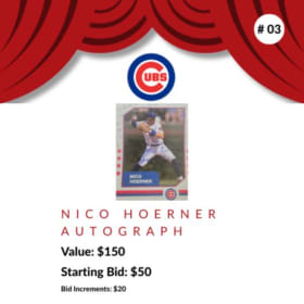 Nico Hoerner Autographed Card item